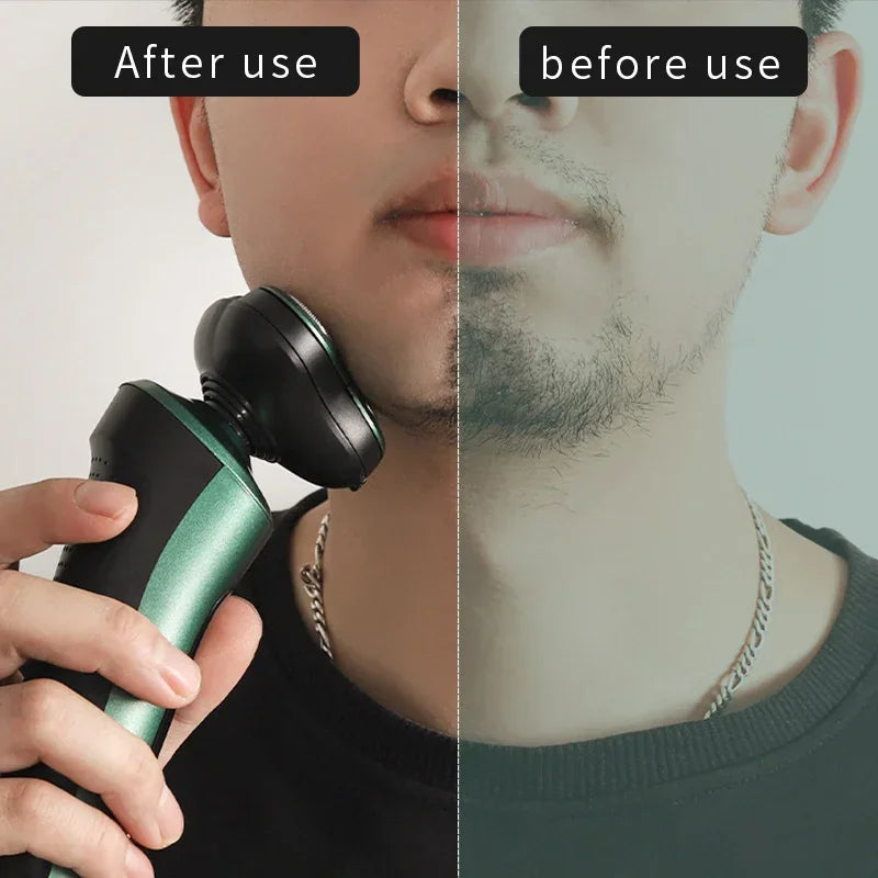 New Smart Electric Shaver LCD Digital Display Three-head Floating Razor USB Rechargeable Washing Multi-function Beard Knife