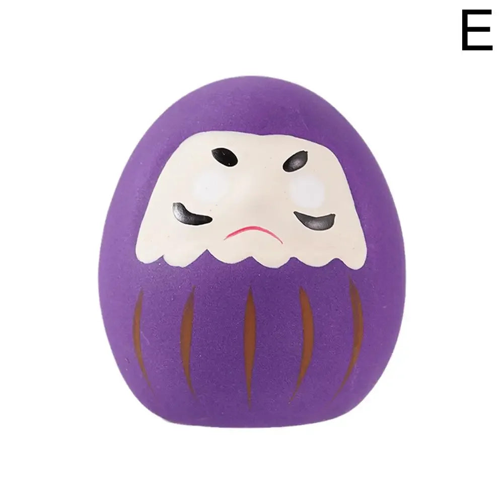 1pcs Japanese Ceramic Daruma Doll Crafts Lucky Charm Fortune Ornament Landscape Home Decor Miniature Accessories Gifts