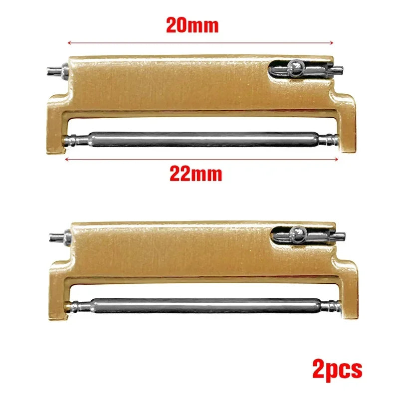 2pcs Watchband Connectors 22mm To 22mm 20mm To 22mm 14/18/20mm To 20mm Quick Release Pins Adapter Watch Band Spring Bars