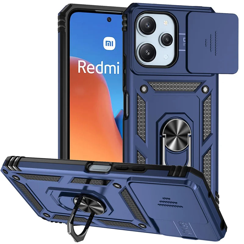 Slide Lens Protect Funda For Redmi 12 12C 10 10C 13C Note 12 Pro Shockproof Armor Case For Xiaomi Mi 13T 12T 11T Pro Back Cover