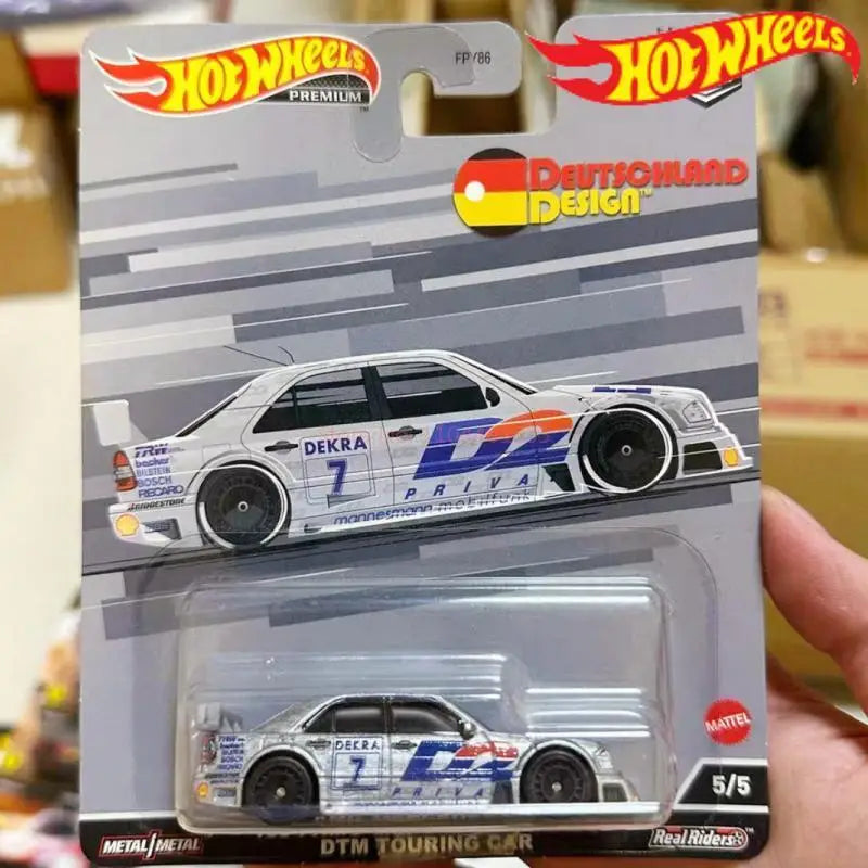 New Hot Wheels Premium 1:64 AMG Mercedes C-Class DTM Touring Metal Car Model Deutschland Design Culture Fans Collectible Toy Car