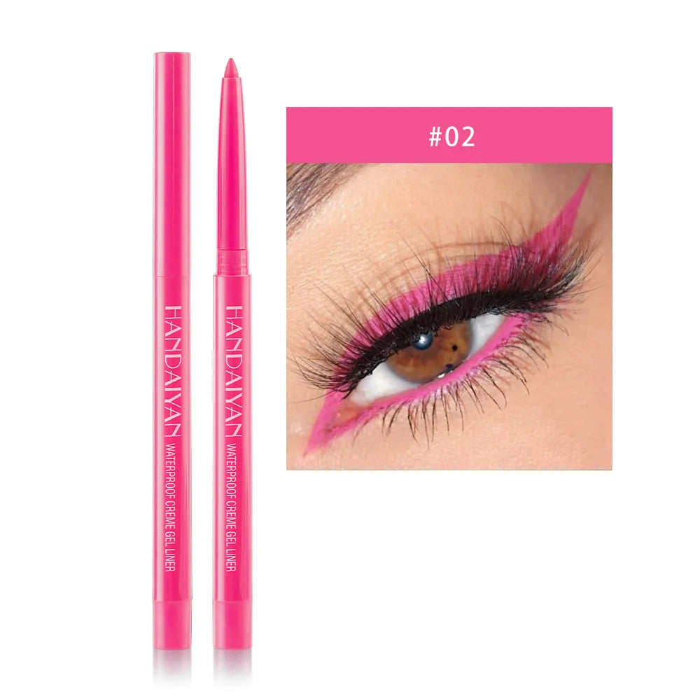 20 Colors Matte Eyeliner Gel Pencil Shine Purple Black Easy To Wear Colorful White Blue Eye Liner Pen Cream Makeup Cosmetics