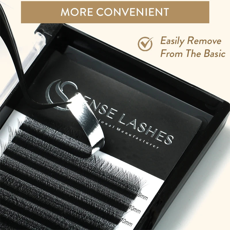 SENSE LASHES 12 Rows 3D 4D 5D 6D W Shape Eyelash Premade Volume Fans Natural Soft Light Full Dense Eyelash Extensions Supplies