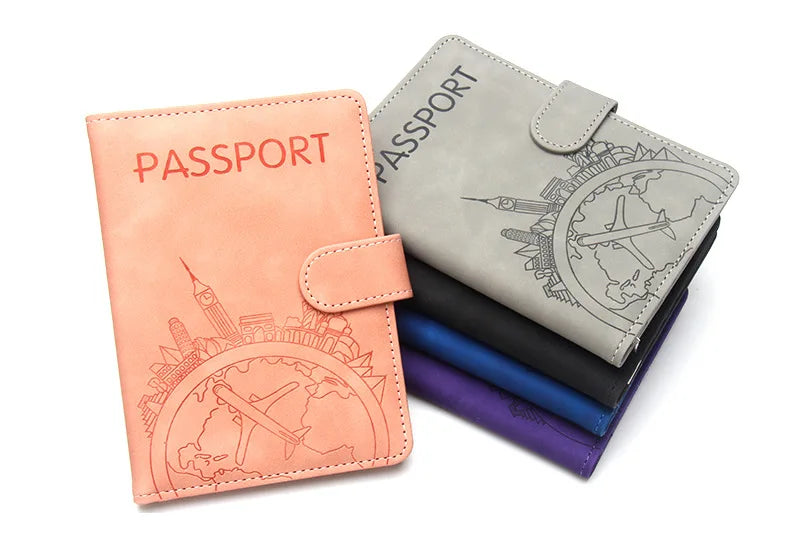 Rfid Global Flight Passport Holder Laser Engarved Name Passport Cover Custom Name Travel Wallet