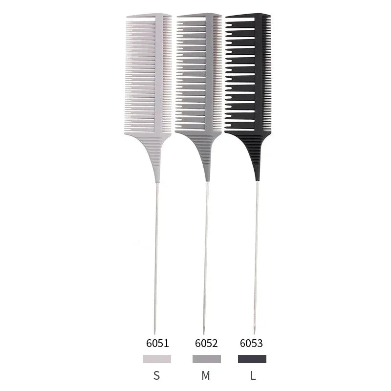 3pcs Hairbrush Hair Styling Combs Tailed Comb Set Coloring Dyeing Comb Salon Tool Sectioning Highlighting Weaving Cutting Comb