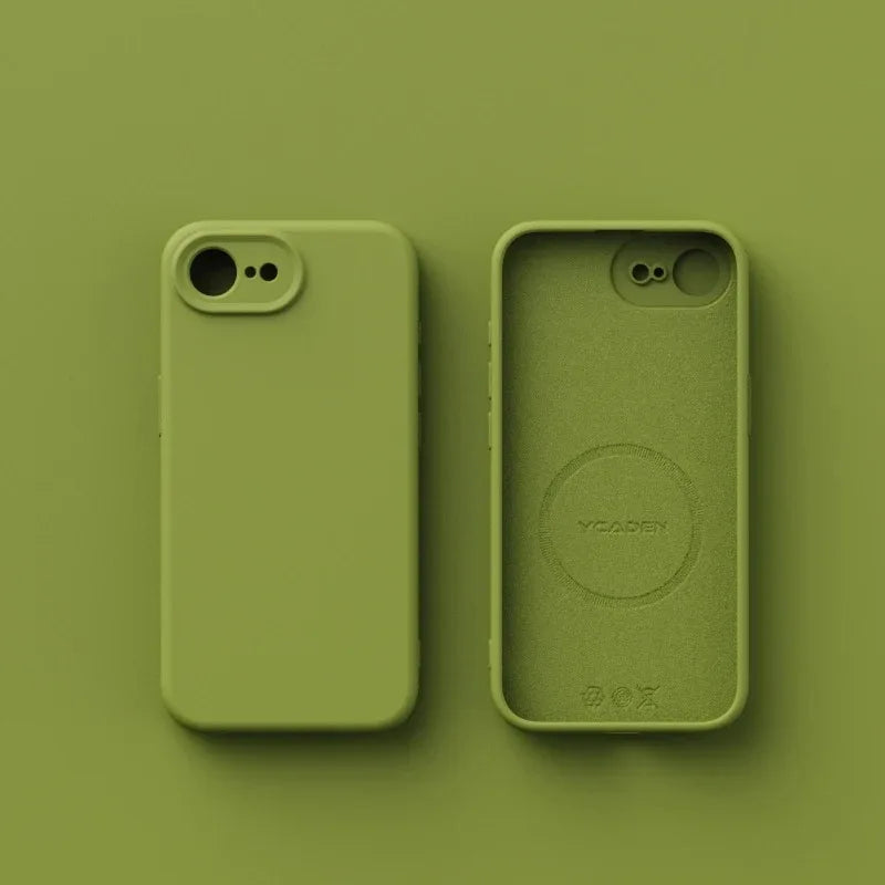 For Magsafe Case For iPhone 17E Liquid Silicone Magnetic Shockproof Solid Colour Matte Soft Cover For iPhone 17 E 17e Bumper