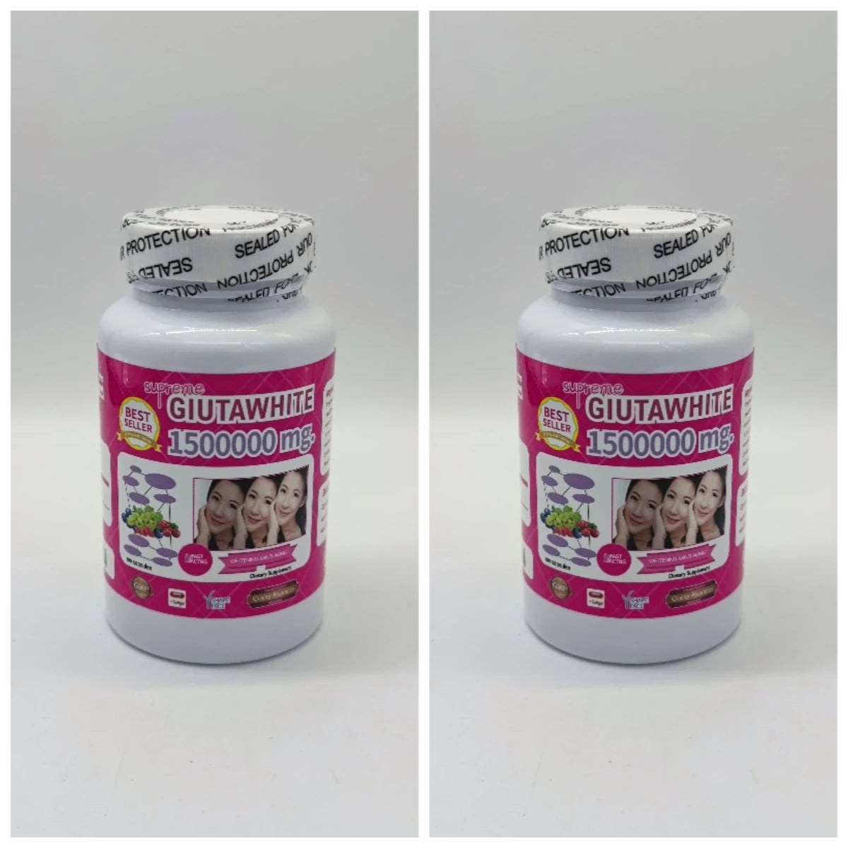 1500000mg Glutathione Capsules with Collagen Antioxidant Beauty Supplement for Skin Glow Hair Nutrition Daily Wellness Support