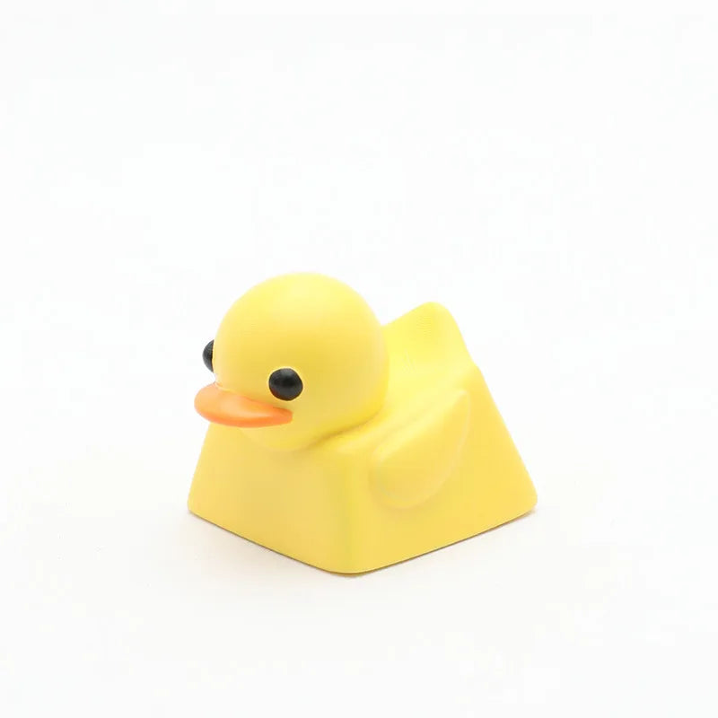 1PC Cute Duck Personalized Resin KeyCap Cartoon Decoration Gaming Key Cap for Cherry Mx Switch Gamer Mechanical Keyboard Gift