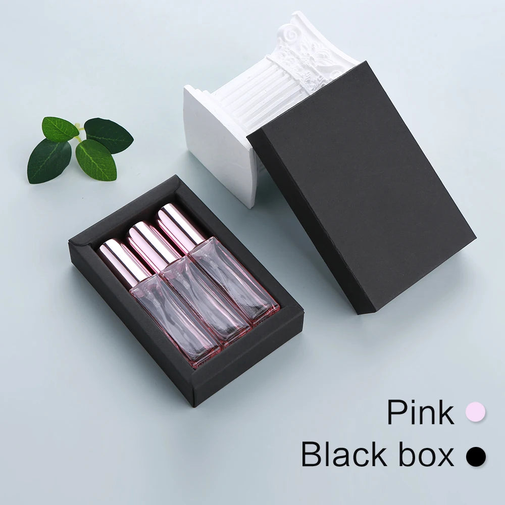 10ml Perfume Bottle Colorful Thick Glass Perfume Atomizer Portable Refillable Fragrance Bottle with Exquisite Gift Box