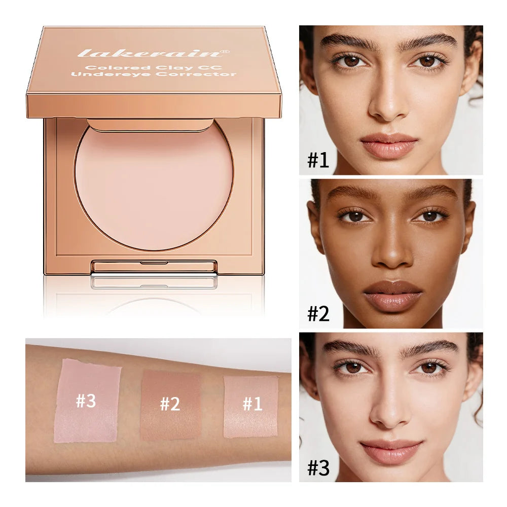 Eye Concealer Corrector With Brush Moisturizing Natural Foundation Long Lasting Waterproof Cover Dark Circles Under Eye Makeup