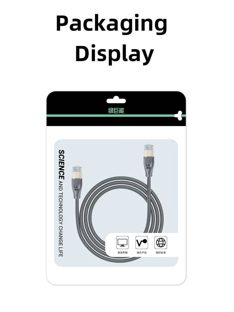 llano Cat 5e Ethernet Cable OD 5.5mm UTP 1000Mbps 100MHz Fast RJ45 Network Cable Thick Cores Ethernet Patch Cable for Laptop Rou