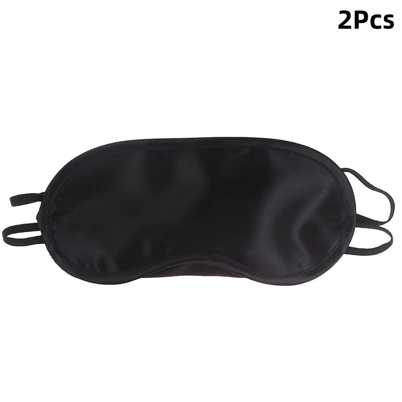 1PC Silk Sleep Eye Mask Padded Shade Eye Cover Patch Sleeping Mask Eyemask Blindfolds Travel Relax Rest Women Men