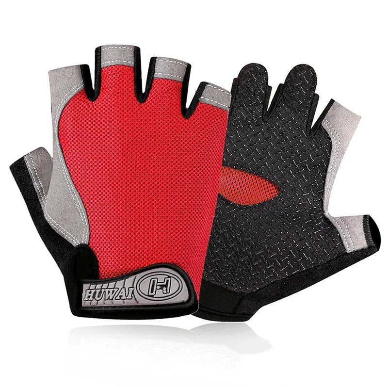 Half-finger gloves for men and women, breathable and anti-slip outdoor road gel summer gym training gloves for bicycles
