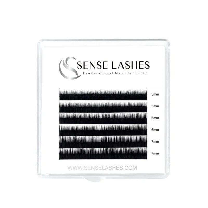 SENSE LASHES 6 Rows Lower Lashes 5-7mm Mix Individual Bottom Eyelashes Extension B Curl Natural Short Eyebrow Under Eyelash