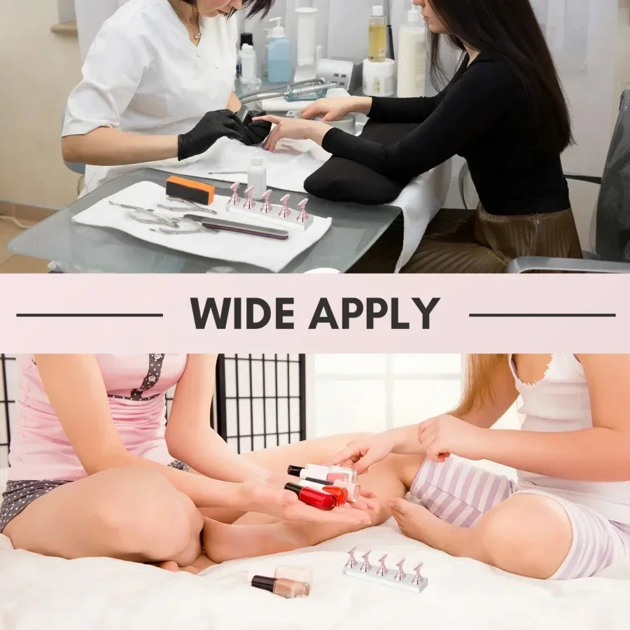 Magnetic Crystal False Nail Tip Practice Holder Stand 5Pcs Reusable Nail Art Display Base For Professional Salon DIY Manicure Accessory