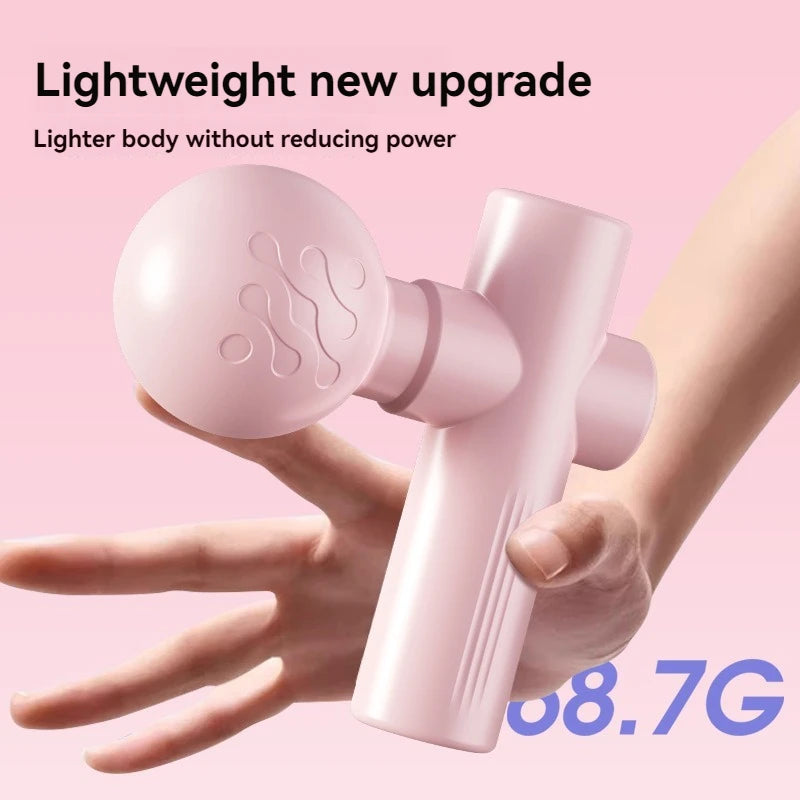 2025 New USB Mini Massage Gun Fascia Machine Muscle Relaxation Vibrating Gun Rod Massage Fitness Equipment Neck Grab Fascia Gun