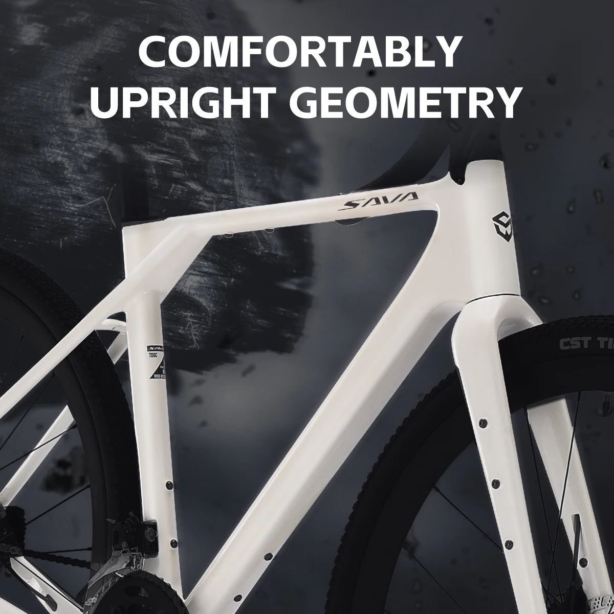 SAVA New R21 Gelaro S8/S6/S4 Gravel Bike, All-Terrain Off-Road Bike, Carbon Fiber Frame and GRX 12/GRX 20Speed Gearset Bicycle