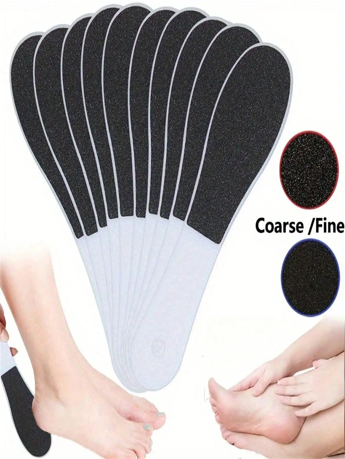 10 Double-Sanded Foot Files, Coarse and Fine Grinding, Double-Sided Foot Scraper, Soft Foot Scab Remover, Foot Care Heel Scrub