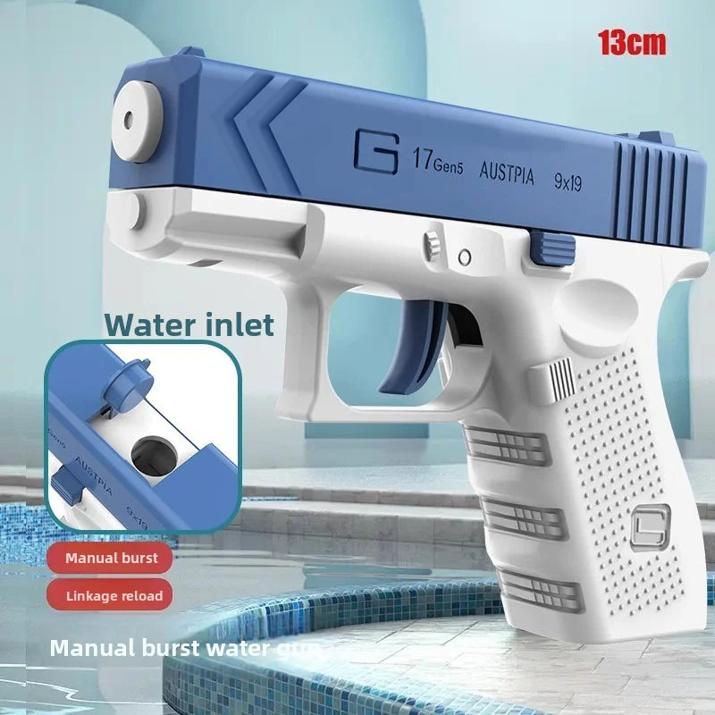 @Space Electric Water Gun Energy Ring Burst Transformation LED Lights Large Capacity Full Auto Continuous Fire Squirt Gun Toy