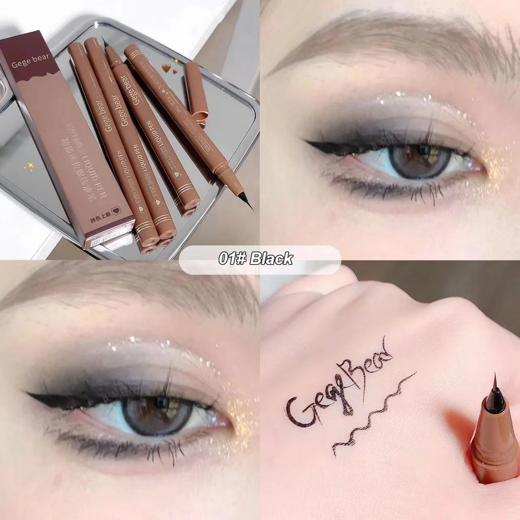 Gege Bear Liquid Eyeliner Pen Waterproof Smudge-proof Fast and Precise Makeup Quick and Smooth Drying Lower Eyelash Pen