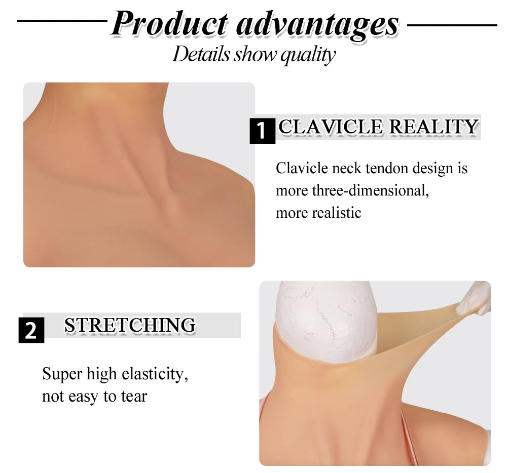 Crossdresser Silicone Fake women body Boobs Breast Forms  Lightweight version Thin version cosplay Drag queen Cross dressing