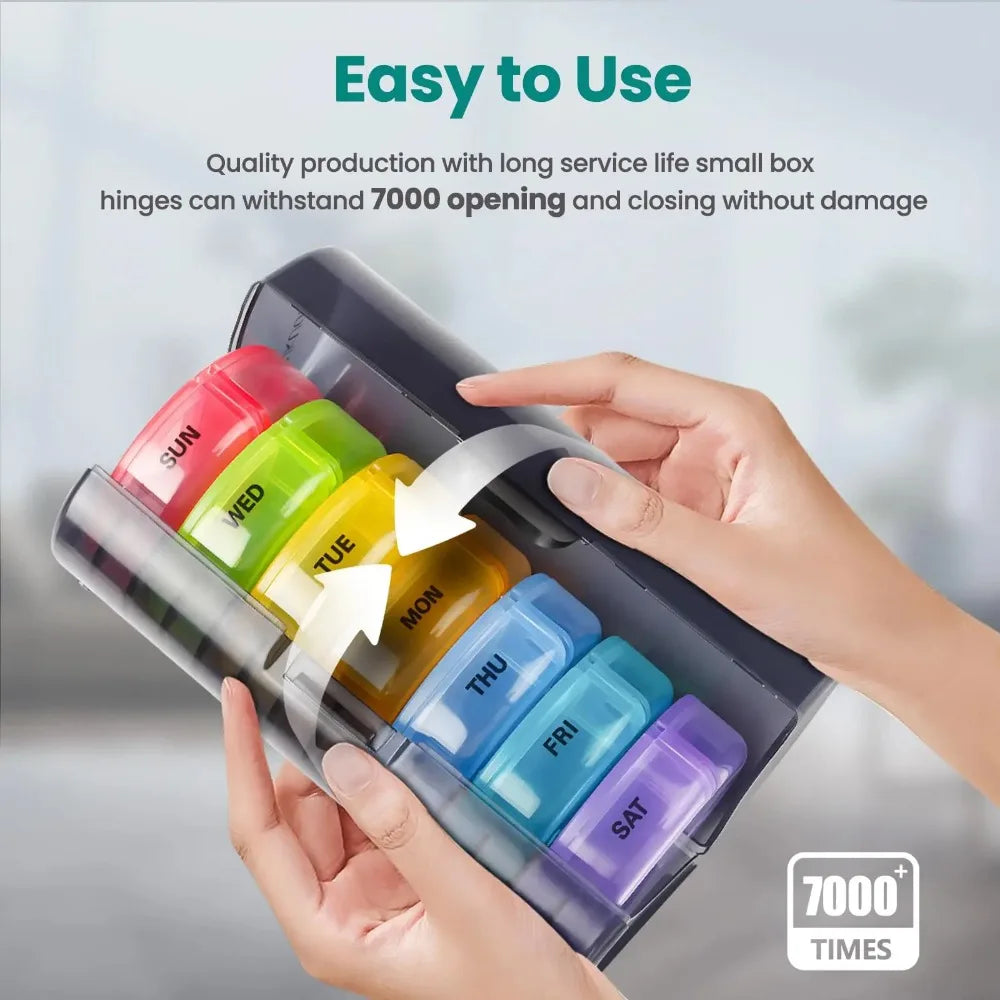Weekly Medicine Storage Organizer Pill Box Holder Container Pill Case Medicine Tablet Portable Dispenser Organizer