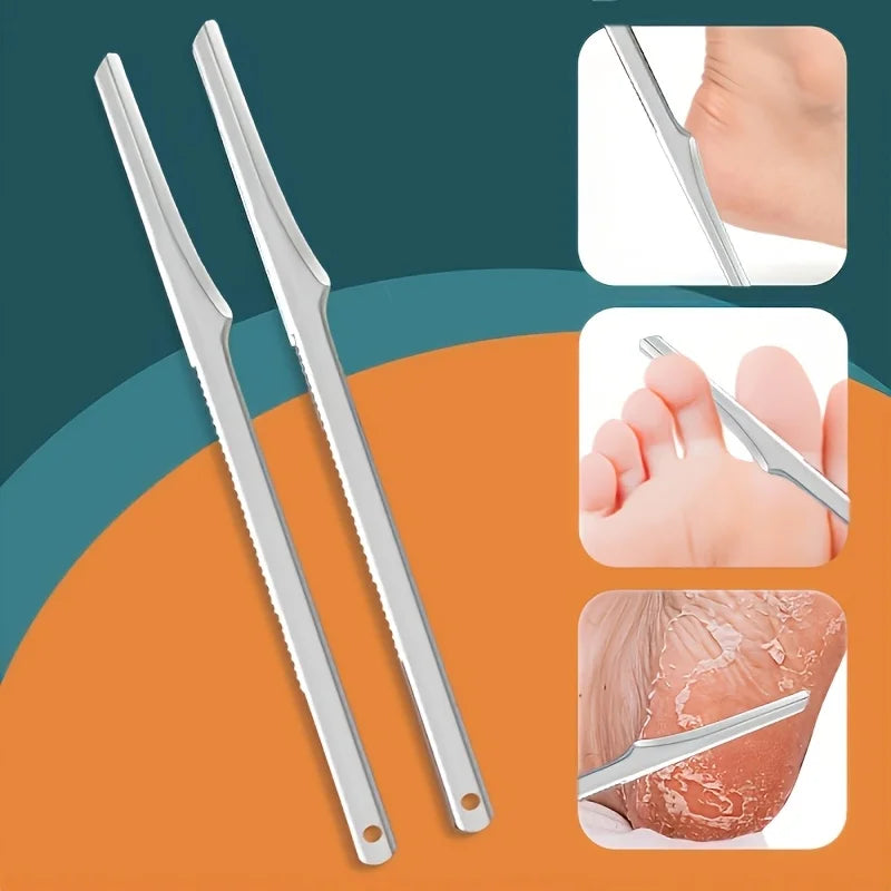 2pcs of Foot Care Tools for Removing And Dead Skin Professional Foot Knives for Home Use Double-Sided Foot Scrapers