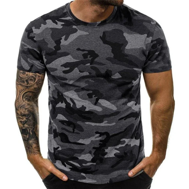 Men's 6-pack Abdominal Muscle T-shirt 3D Printed Short-sleeved Fitness Running Sports Casual Loose Short-sleeved Comfortable Shirt