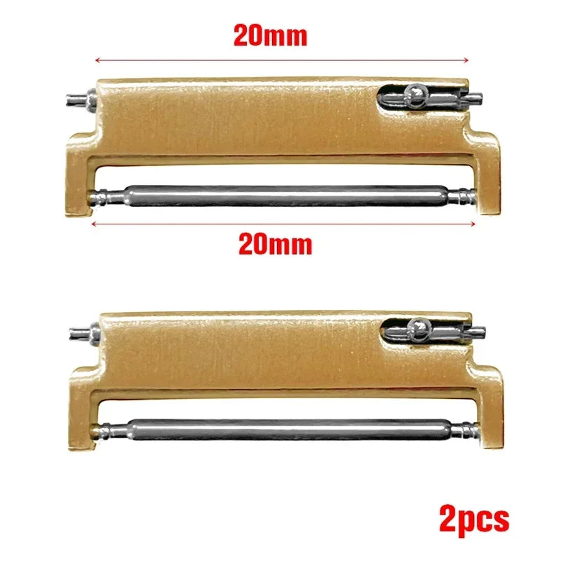 2pcs Watchband Connectors 22mm To 22mm 20mm To 22mm 14/18/20mm To 20mm Quick Release Pins Adapter Watch Band Spring Bars