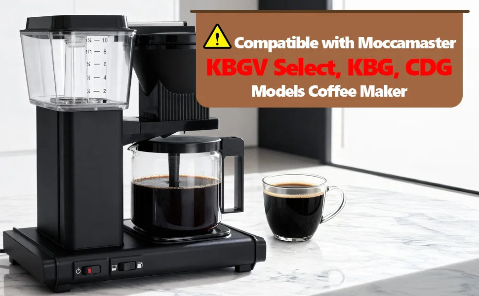 For Technivorm 89830,Moccamaster KBG, KBGV & CDG KBG Coffee Machine Replacement Pot Coffee Maker Accessories Glass Pot 1.25L