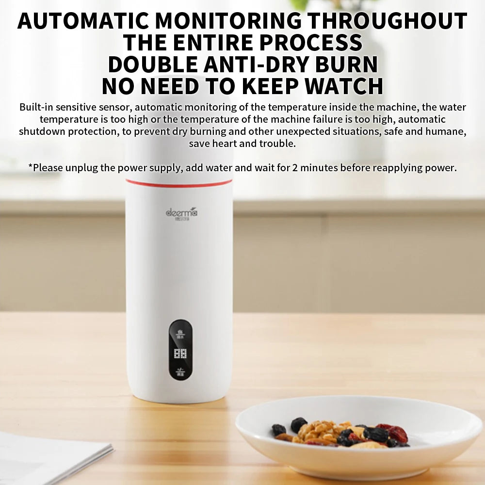 Deerma DEM-DR035 bottle water 350ML Portable Electric Water Cup Touch Control Drinkware Thermos Smart water Kettle