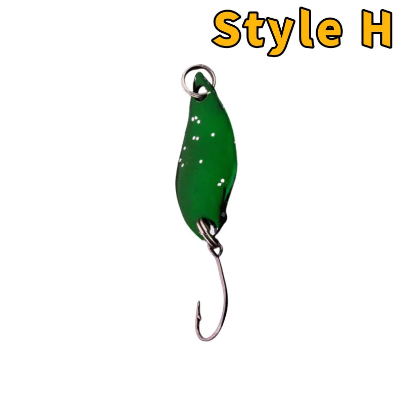 12-1PC Trout Bait Metal Spoon Fishing Lure Wobbler Casting Jigging Tackle Accessories Pesca Multi-color Long-casting Lure Bait