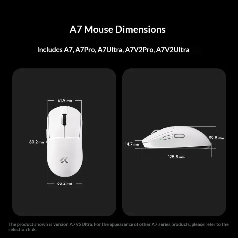 MCHOSE A7 V3 Ultra Gaming Mouse PAW3955Ti Super Sensor 20000FPS Tracking Accuracy 8kHz Polling Rate Low Latency Super Glide