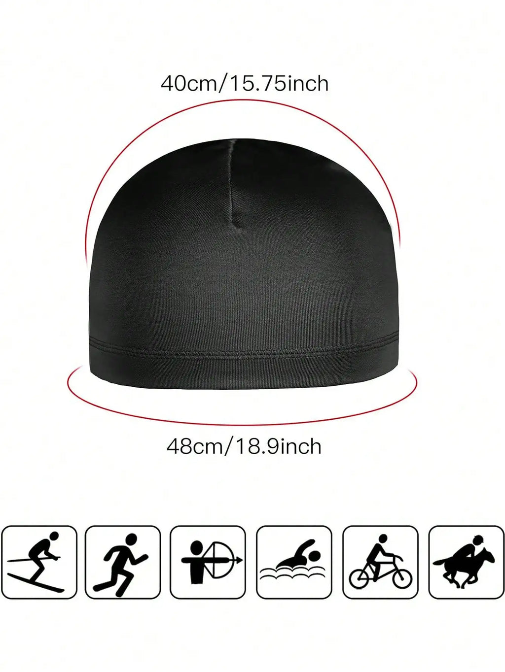 1 Pc Skull Caps Helmet Liner Sweat Wicking Cap Running Hats Cycling Skull Caps For Men Women,Suitable For Cycling And Riding Motorcycle