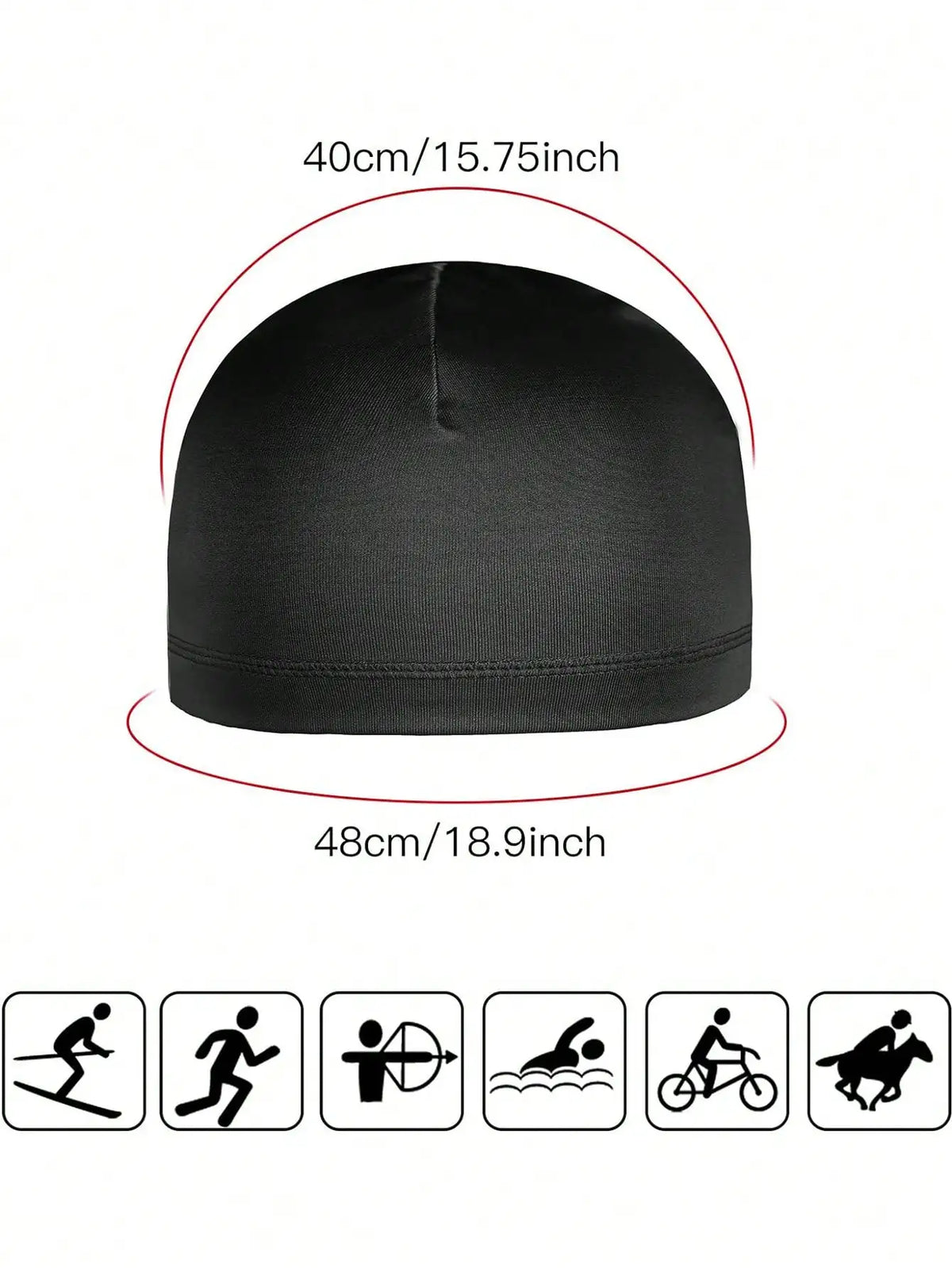 1 Pc Skull Caps Helmet Liner Sweat Wicking Cap Running Hats Cycling Skull Caps For Men Women,Suitable For Cycling And Riding Motorcycle