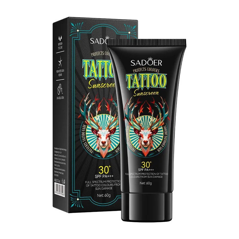 1pc Tattoo Color Care Cream SADOER - Sun Protection and Color Protection for Tattoos, Gentle Moisturizing