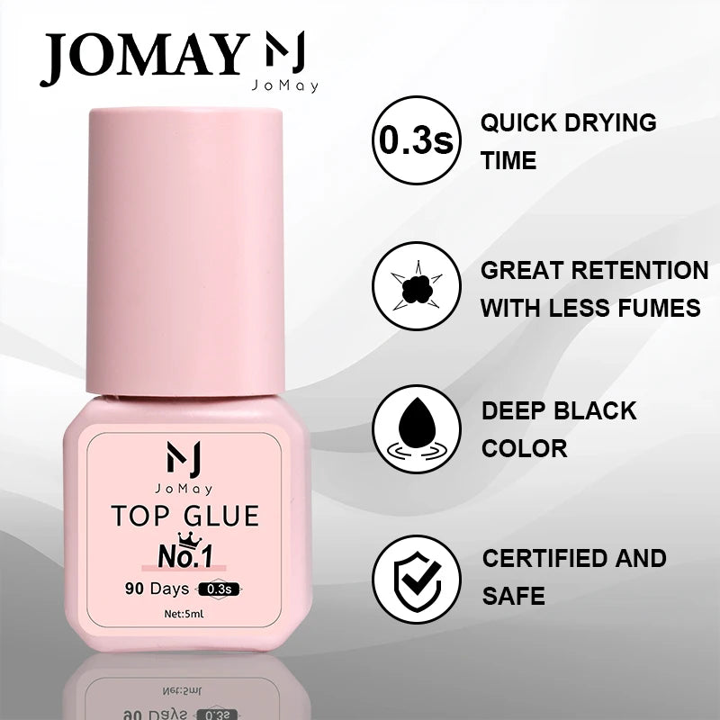 5ml Fast Drying Strong False Eye Lash Extension Glue Adhesive Retention 70-90days Low Smell Mink Eyelash Glue For Makeup