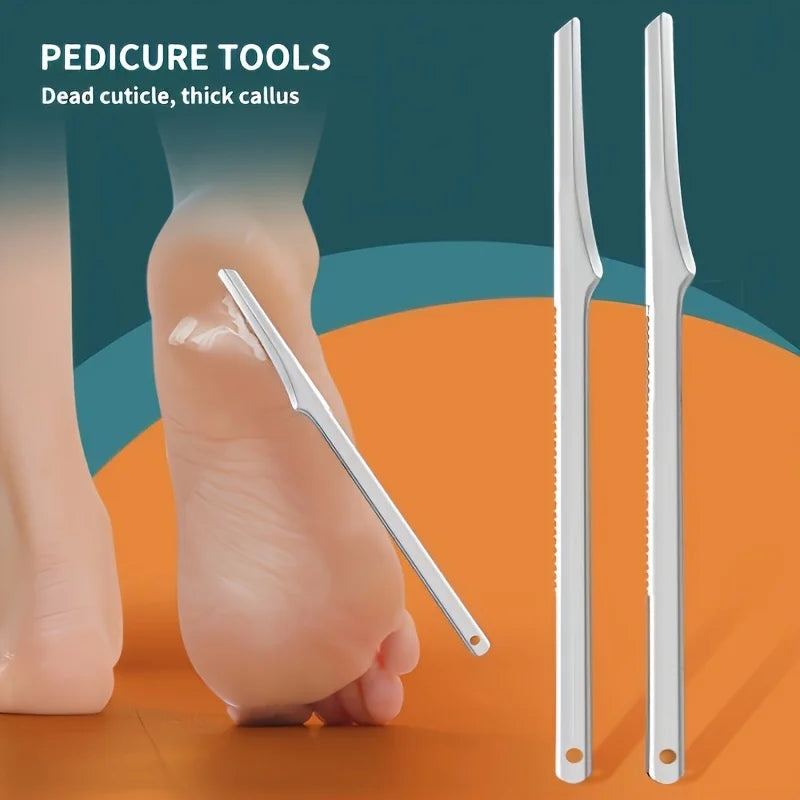 2pcs of Foot Care Tools for Removing And Dead Skin Professional Foot Knives for Home Use Double-Sided Foot Scrapers
