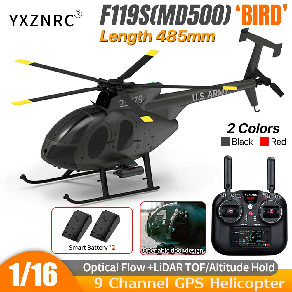 YUXIANG 1/16 F119S(MD500) 9CH GPS RC Helicopter