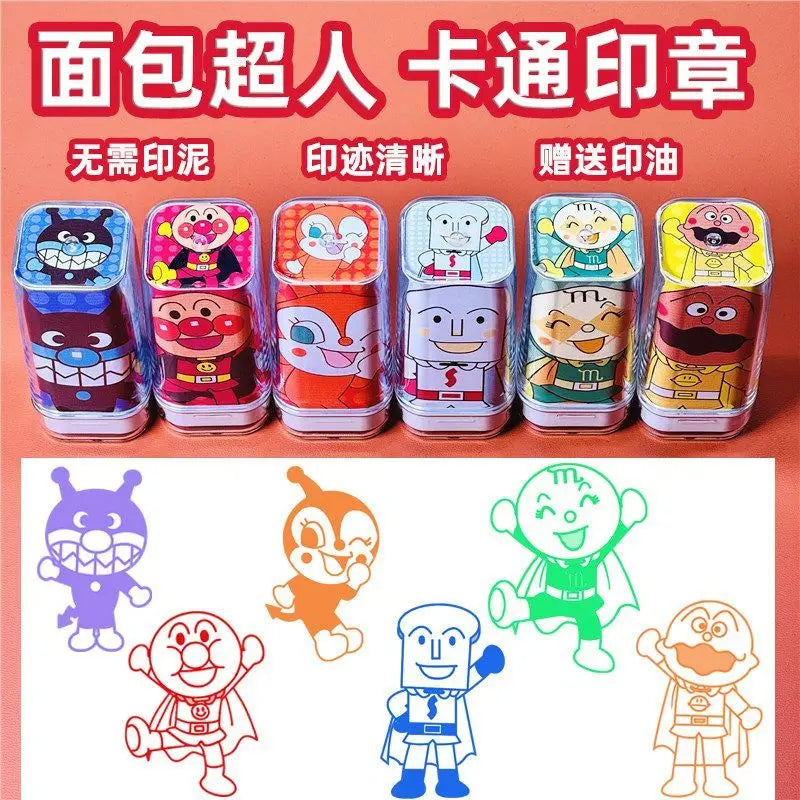Anpanman Cartoon Stamp Character Anime Merchandise  Customization Seal Gift Color Stamp