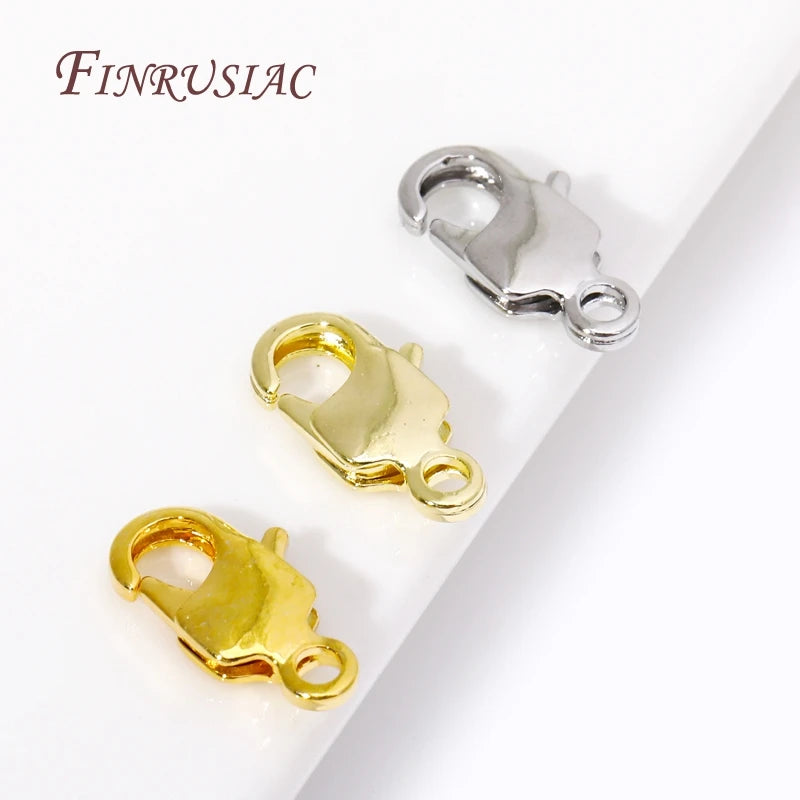DIY Jewelry Accessories 5/10Pcs Lobster Clasps 18K Gold Plated Connecting Clasp For Necklaces Bracelets Jewelry Making Supplies