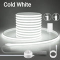 Motion Sensor Neon COB LED Strip Light Solid Silicone 24V Cuttable Light Strip Delay Time Adjustable 20-350s for Stairs Hallway