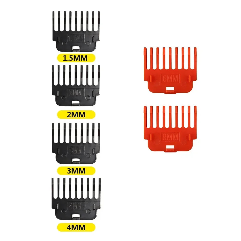 1Set T9 Hair Clipper Guards Guide Combs Trimmer Cutting Guides Styling Tools Attachment Compatible 1.5mm 2mm 3mm 4mm 6mm 9mm