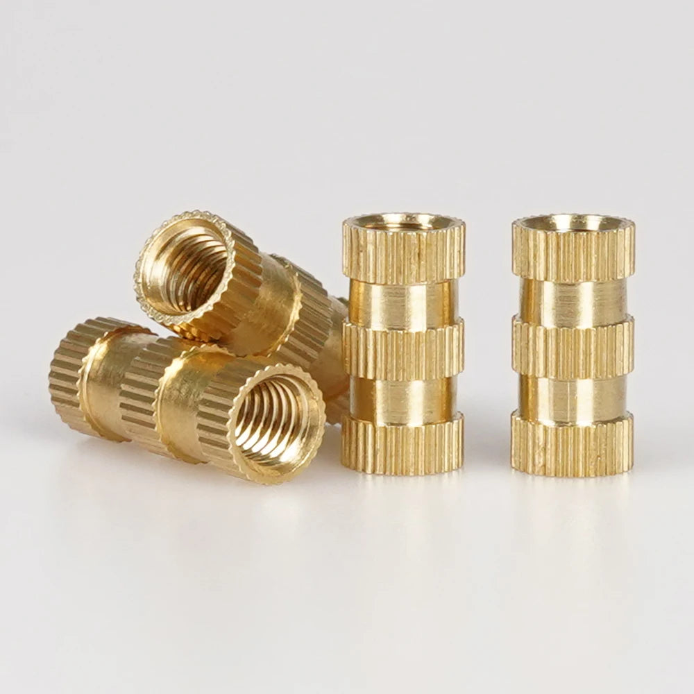 M2 M2.5 M3 M4 M5 M6 M8 M10 Heat Brass Insert Nut Knurled Insertnut Hot Melt Molding Injection Embed Threaded Inserts 3d Printer