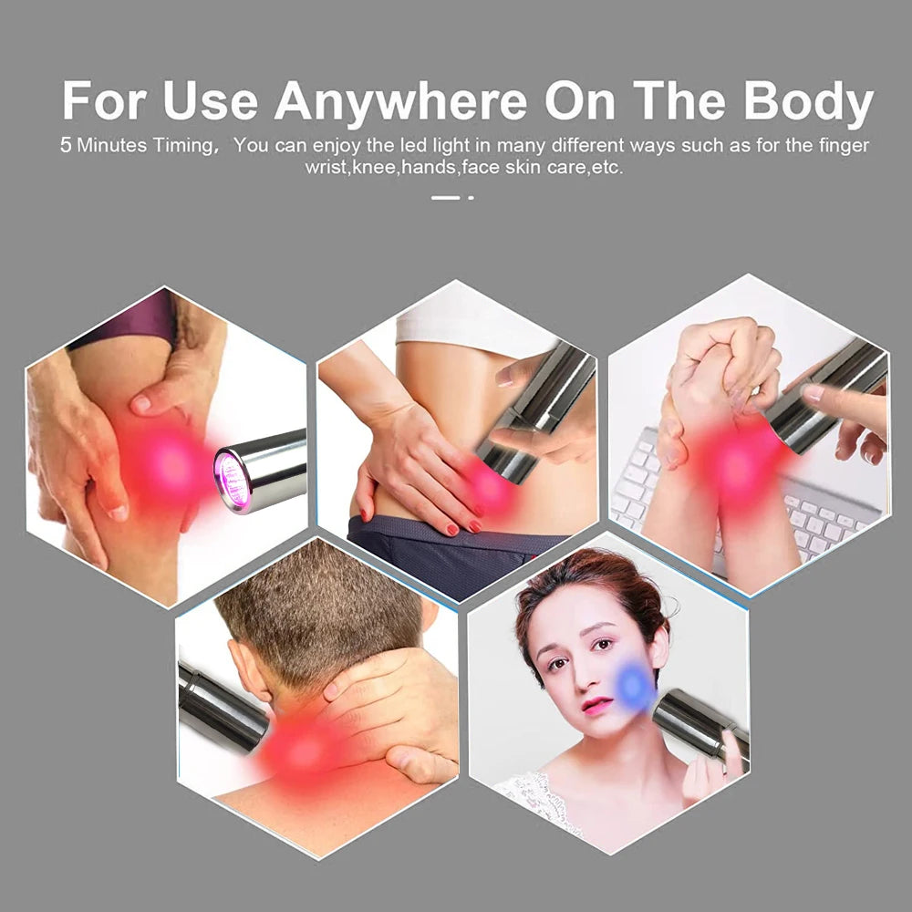 Deep Penetration LED Lamp for Joint Pain Relief, Muscle Recovery Equipment, Portable Handheld Massager Tool