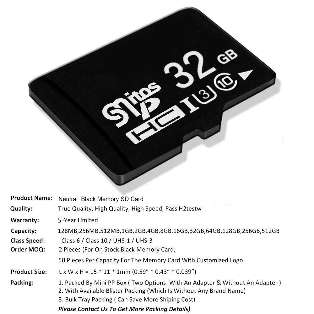 Wholesale Original Flash Memory Card 4GB 8GB SD Card 1GB 2GB High Speed Class 10 16GB 32GB 64GB 128GB TF Card 128MB 256MB 512MB