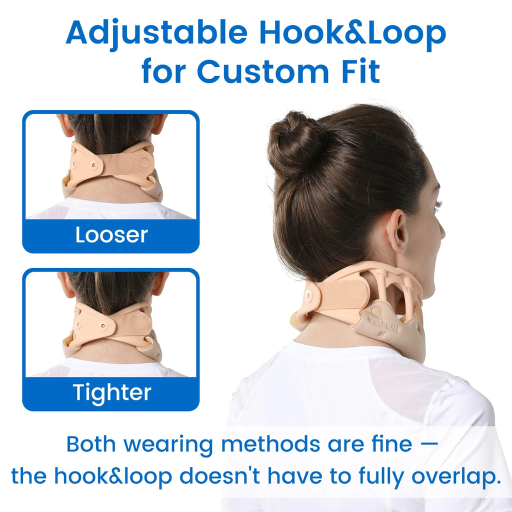 VELPEAU Silicone Neck Brace, Neck Support for Spine Pressure and Posture Correction, Cervical Collar Breathable & Waterproof