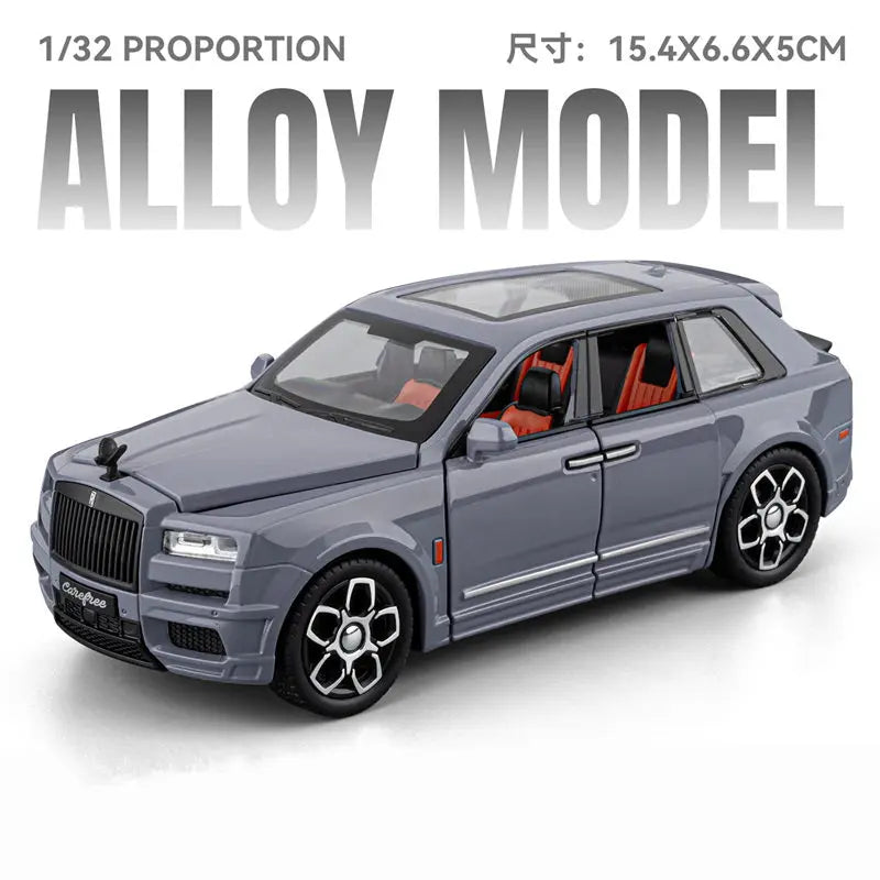 1/32 2025 Rolls Royce SUV Cullinan Alloy Luxury Car Model Diecast Metal Toy Off-road Vehicle Car Model Sound and Light Kids Gift