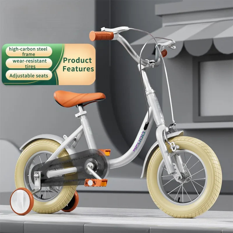 Children's bicycle with auxiliary wheels 12-14-16-18-20 inches