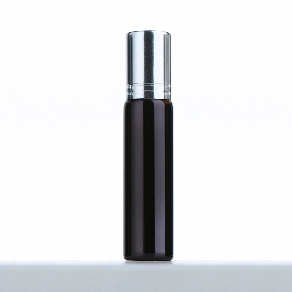 50 Pcs/Lot 10ml Electroplated Roll On Perfume Bottle Refillable Essential Oil Bottles With Box Roller Glass Vials LOGO Pay Extra